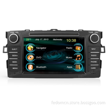 7 Inch TFT LCD Touch Screen Car DVD GPS Navigation System for Toyota Corolla 2012 with Bluetooth+Radio+iPod+Video